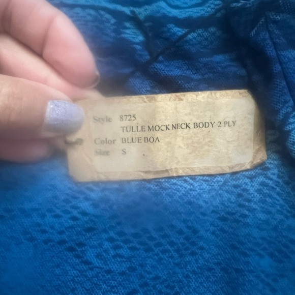 Printed Snake Tulle Mock Neck Bodysuit in Blue Boa
Only Hearts NWT!! - Picture 3 of 3